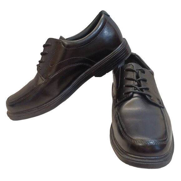 ✅NUNN BUSH BLACK LEATHER OXFORD SHOES MENS SZ 10M MANAGER COMFORT SHOE 84175-001 - Picture 2 of 13